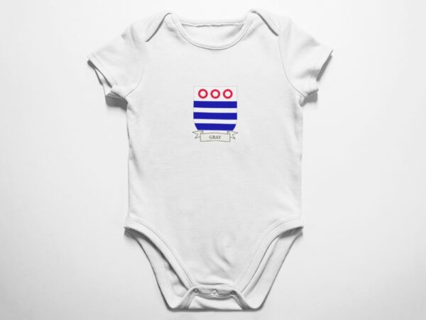 Gray Family Coat of Arms Baby Onesie Bodysuit