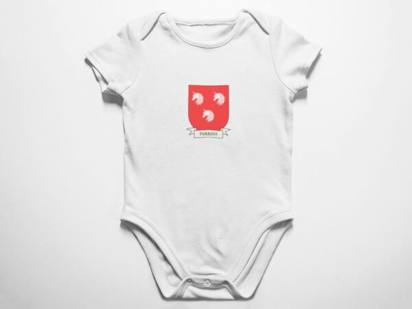 Parrish Family Coat of Arms Baby onesie