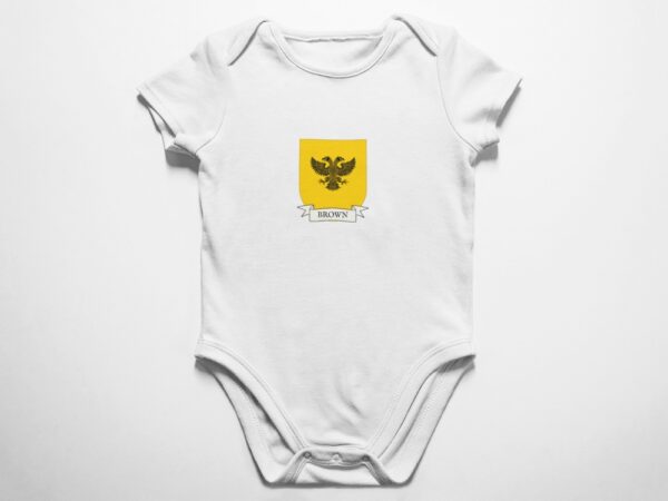 Brown Family Coat of Arms Baby Onesie Bodysuit
