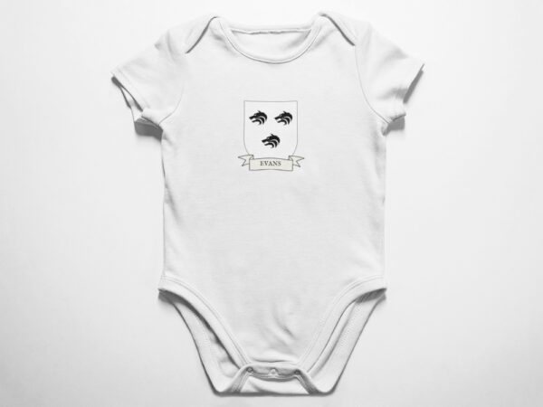 Evans Family Coat of Arms Baby Onesie Bodysuit