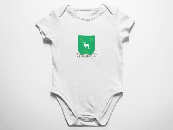 Hennessy Family Coat of Arms Baby Onesie Bodysuit
