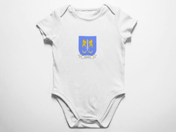 Maher Family Coat of Arms Baby Onesie Bodysuit