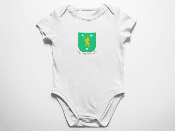 Malone Family Coat of Arms Baby Onesie