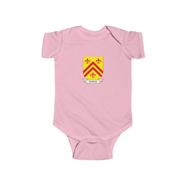 Barber Family Coat of Arms Baby Onesie Bodysuit - Image 5