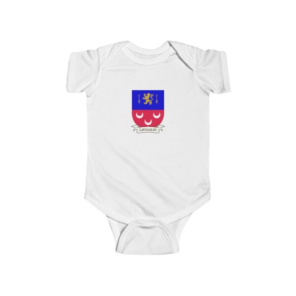 Laughlin Family Coat of Arms Baby Onesie Bodysuit - Image 2