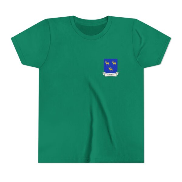 Green Family Coat of Arms Youth T-Shirt - Image 3