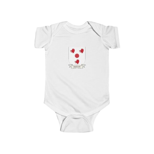 Barton Family Coat of Arms Baby Onesie Bodysuit - Image 2