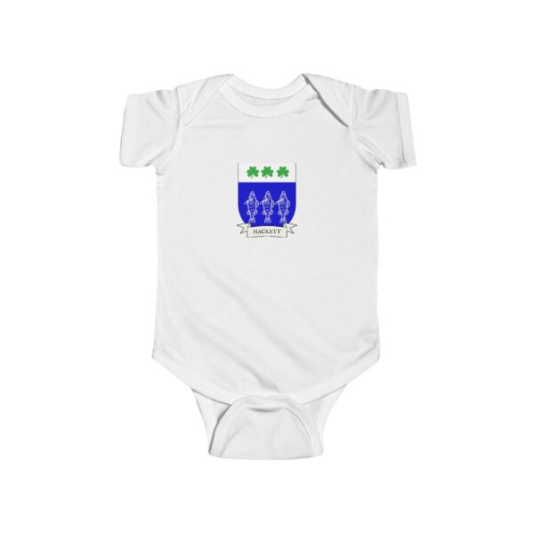 Hackett Family Coat of Arms Baby Onesie Bodysuit - Image 2