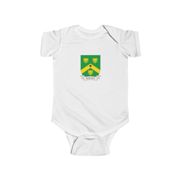 Roberts Family Coat of Arms Baby Onesie Bodysuit - Image 2