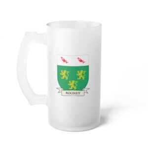 Rooney Family Coat of Arms Beer Mug