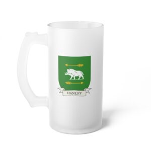 Hanley Family Coat of Arms Beer Mug