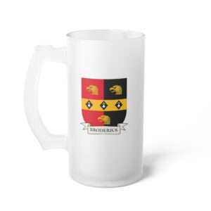 Broderick Family Coat of Arms Beer Mug