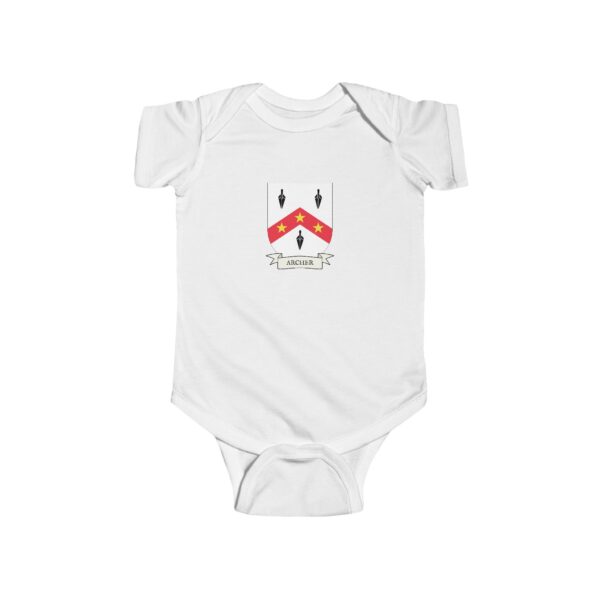 Archer Family Coat of Arms Baby Onesie Bodysuit - Image 2