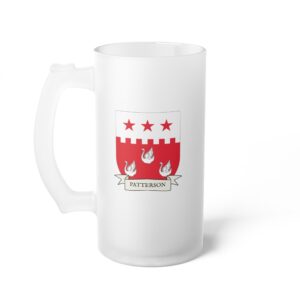 Patterson Family Coat of Arms Beer Mug