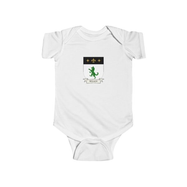 Wilson Family Coat of Arms Baby Onesie Bodysuit - Image 2