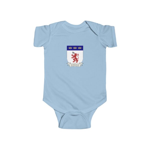 Jennings Family Coat of Arms Baby Onesie Bodysuit - Image 4