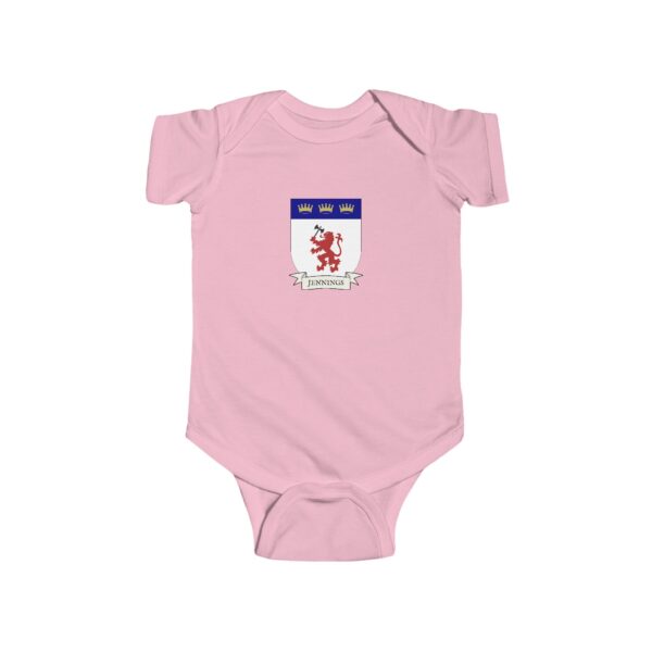 Jennings Family Coat of Arms Baby Onesie Bodysuit - Image 5