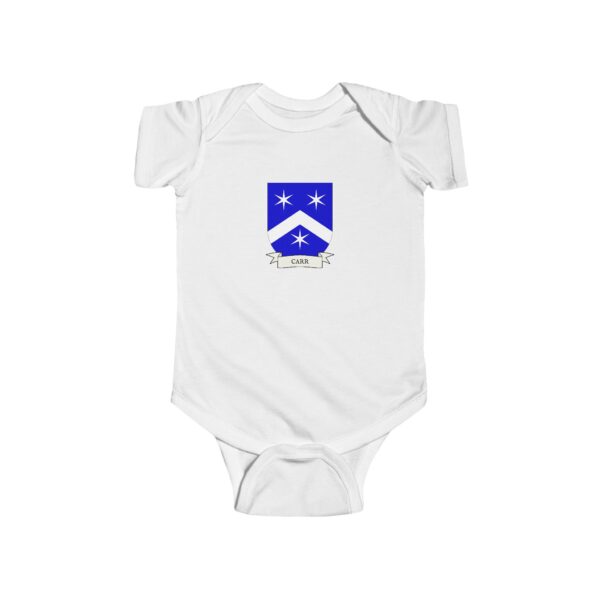 Carr Family Coat of Arms Baby Onesie Bodysuit - Image 2