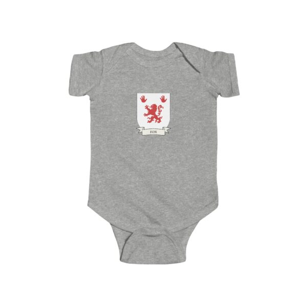 Fox Family Coat of Arms Baby Onesie Bodysuit - Image 3