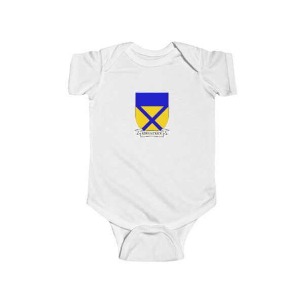 Kirkpatrick Family Coat of Arms Baby Onesie Bodysuit - Image 2