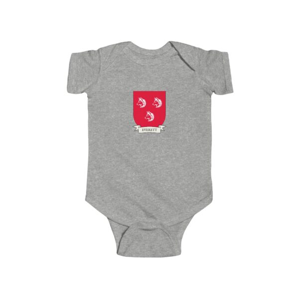 Everett Family Coat of Arms Baby Onesie Bodysuit - Image 3