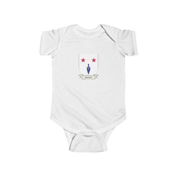 McCall Family Coat of Arms Baby Onesie Bodysuit - Image 2