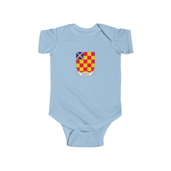 Warren Family Coat of Arms Baby Onesie Bodysuit - Image 4