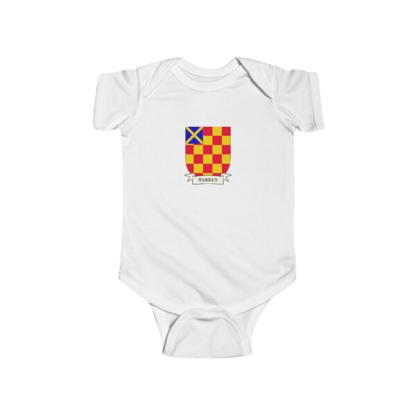Warren Family Coat of Arms Baby Onesie Bodysuit - Image 2