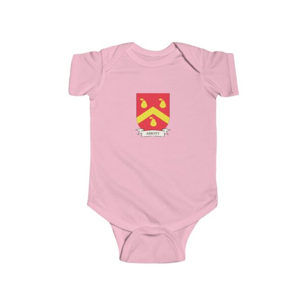 Abbott Family Coat of Arms Baby Onesie Bodysuit - Image 5