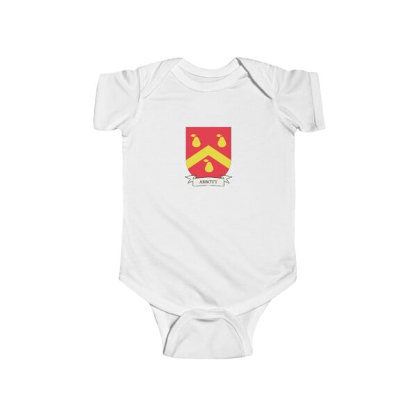 Abbott Family Coat of Arms Baby Onesie Bodysuit - Image 2