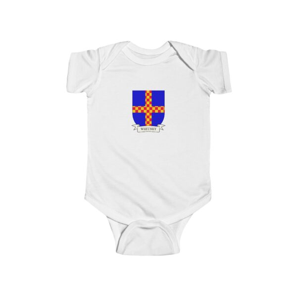 Whitney Family Coat of Arms Baby Onesie Bodysuit - Image 2