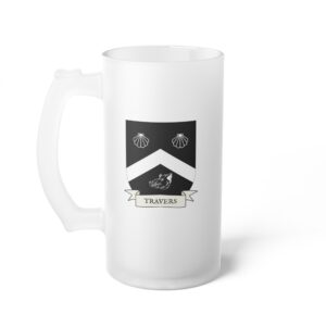 Travers Family Coat of Arms Beer Mug
