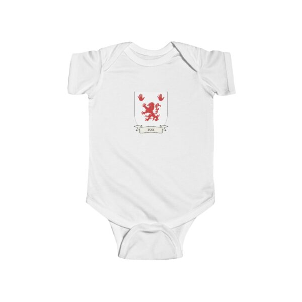 Fox Family Coat of Arms Baby Onesie Bodysuit - Image 2