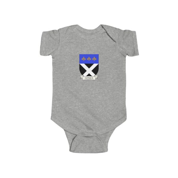 Patrick Family Coat of Arms Baby Onesie Bodysuit - Image 3