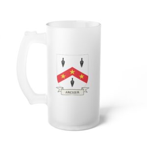 Archer Family Coat of Arms Beer Mug