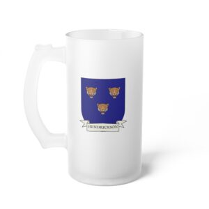 Hendrickson Family Coat of Arms Beer Mug