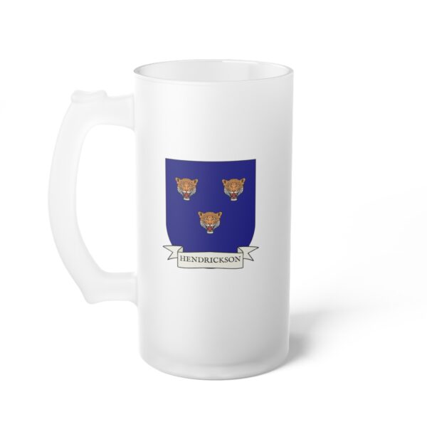 Hendrickson Family Coat of Arms Beer Mug