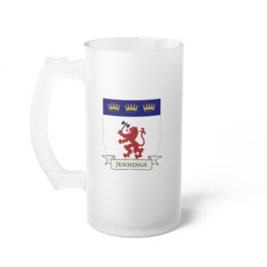 Jennings Family Coat of Arms Beer Mug