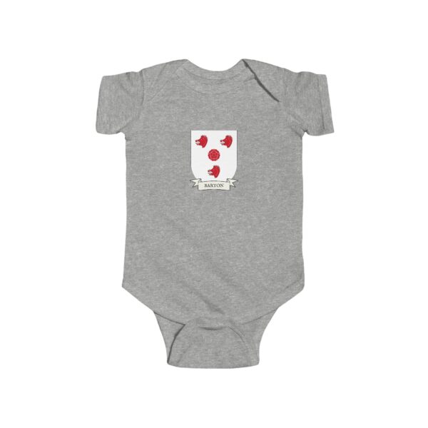 Barton Family Coat of Arms Baby Onesie Bodysuit - Image 3