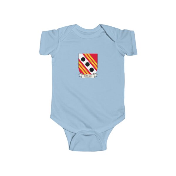 Cannon Family Coat of Arms Baby Onesie Bodysuit - Image 4