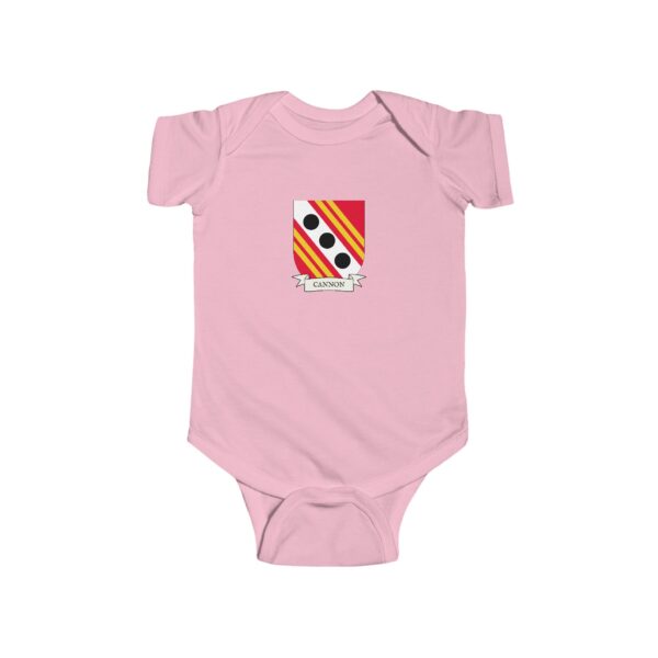 Cannon Family Coat of Arms Baby Onesie Bodysuit - Image 5