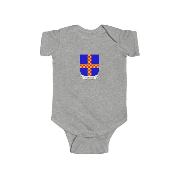 Whitney Family Coat of Arms Baby Onesie Bodysuit - Image 3