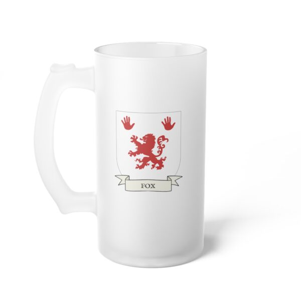 Fox Family Coat of Arms Beer Mug