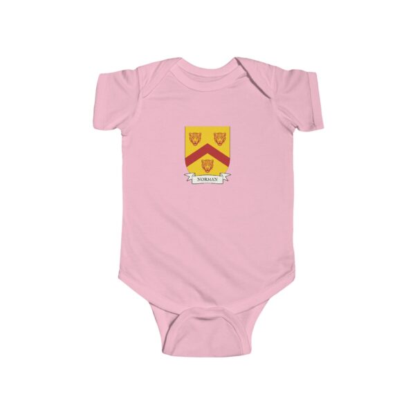 Norman Family Coat of Arms Baby Onesie Bodysuit - Image 5