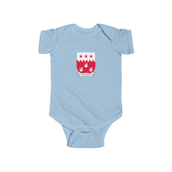 Patterson Family Coat of Arms Baby Onesie Bodysuit - Image 4