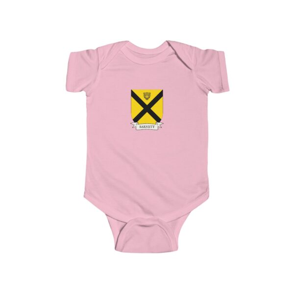 Barnett Family Coat of Arms Baby Onesie Bodysuit - Image 5