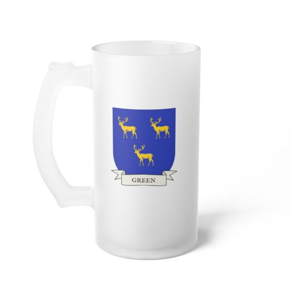 Green Family Coat of Arms Beer Mug