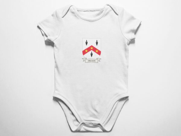 Archer Family Coat of Arms Baby Onesie