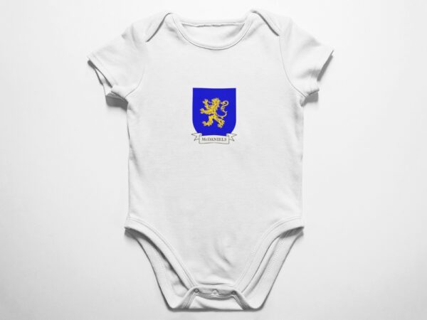 McDaniels Family Coat of Arms Baby Onesie