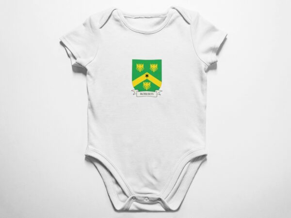 Roberts Family Coat of Arms Baby Onesie